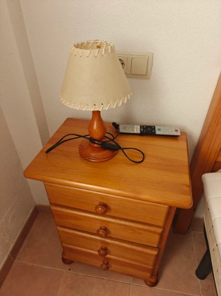 Conjunto Dormitorio Matrimonio Madera Pino