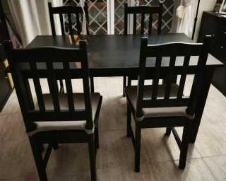 Muebles de salón completo y TV Ikea lack negro