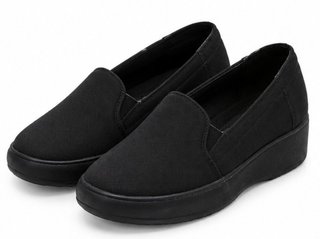 Mocasines ortopédicos negros planos. Zapato TCP