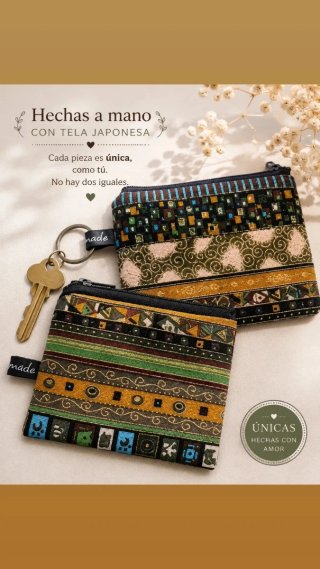 2 Monederos de Tela Japonesa