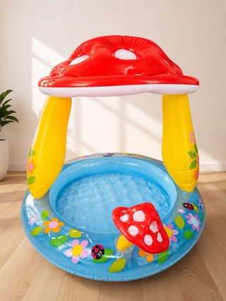 Piscina hinchable infantil con sombrilla