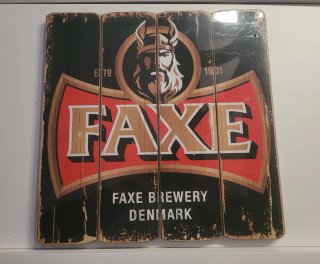 Insegna in legno birra Faxe