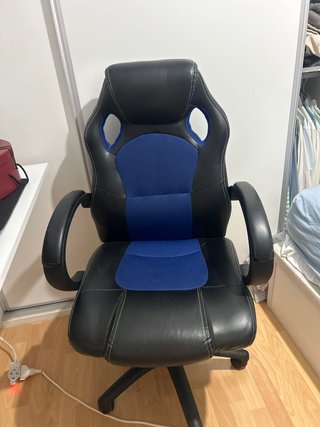 Silla Gaming Negra y Azul