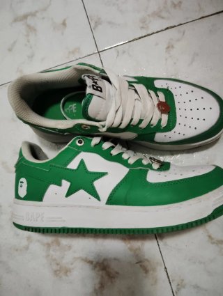 Zapatillas BAPE Bapesta Verde y Blanco