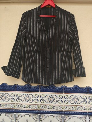 Camisa Adolfo Domínguez Rayas Negras