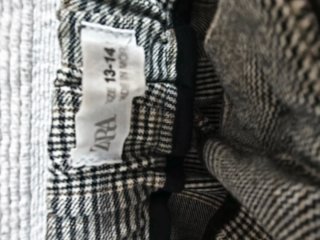Pantalones cuadros grises mujer/niña