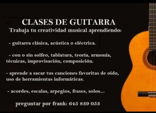 Clases de guitarra en Gandía