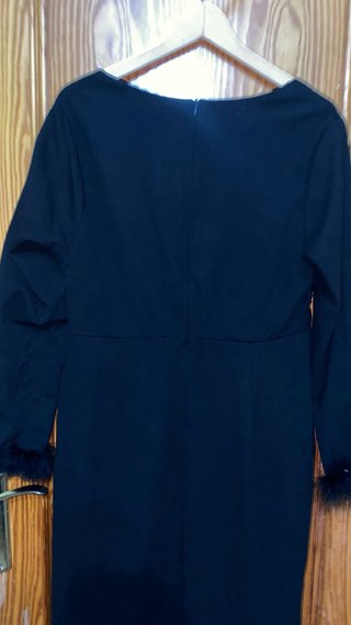 Vestido largo elegante negro T42