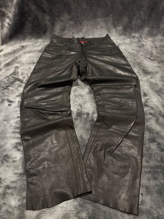 Pantalón de cuero vintage auténtico – estilo retro