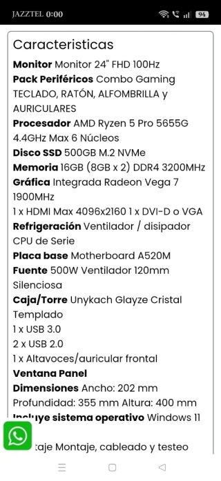Pack Gaming Ryzen 5 PC Completo