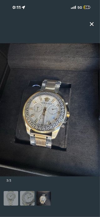 Reloj Versace Plateado y Dorado