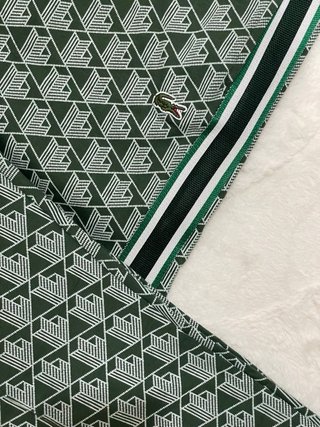 Conjunto Lacoste 3 piezas verde estampado
