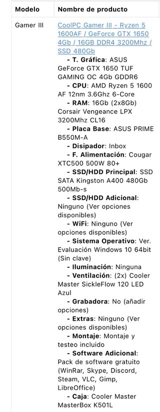 PC Sobremesa AMD Negro