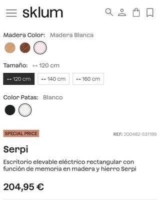 Mesa Escritorio Elevable Eléctrica madera