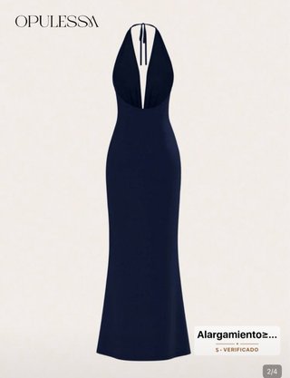 Vestido Largo Opulessa Negro Talla S