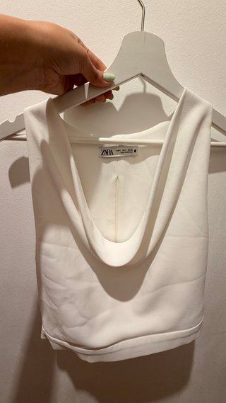 Blusa Zara Blanca Talla S