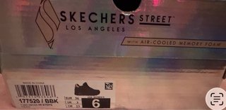 Skechers Street Mujer Negro/Dorado