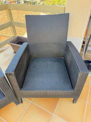 Set de 2 Sillas de Exterior de Ratán