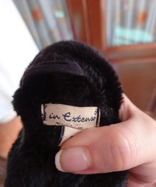 Chaqueta Vintage Negra Efecto Ante