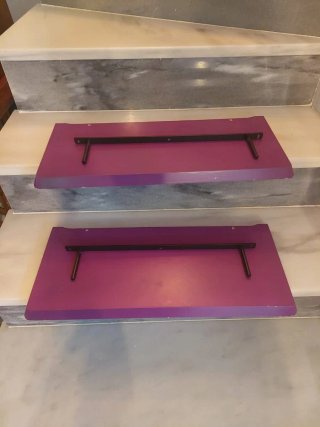Set di 2 Scaffali Viola
