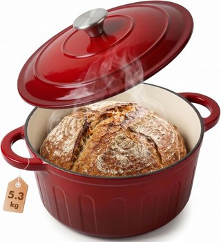 SIN ABRIR Cazuela Olla Redonda Hierro Fundido 6L