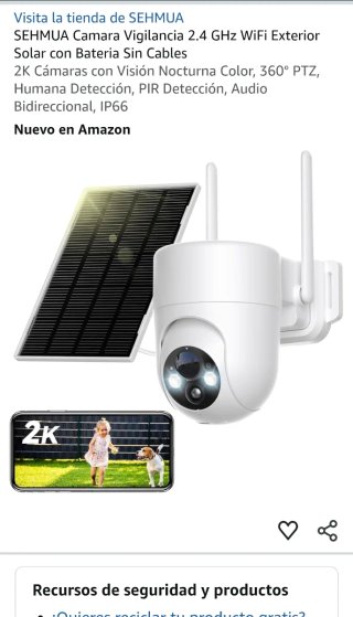 Cámara de Vigilancia Solar SEHMUA 2K