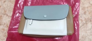 Bolso de mano tricolor