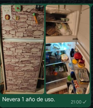 Nevera 1 año de uso