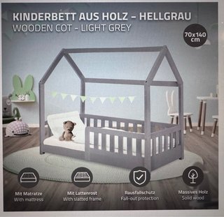 Cama Montessori de Madera con colchon 70x140 cm