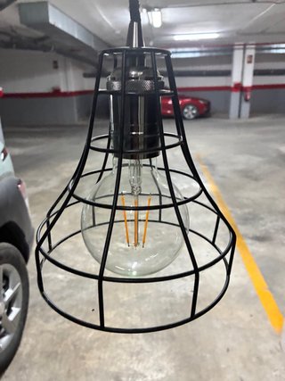 2 Lámparas Techo Negra Industrial