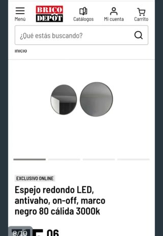 Espejo Redondo con Luz LED