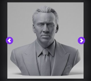 Busto Nicolas Cage 3D Plastica 20cm