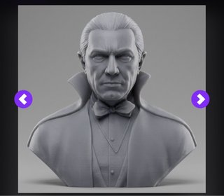 Busto Dracula 3D plastica 20cm horror halloween