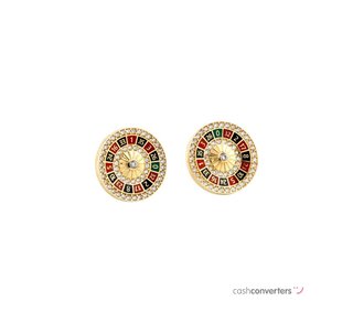 pendientes oro 18k con piedra con circonita