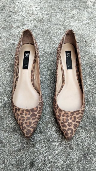Zapatos de Tacón Bajo Leopardo M&G Talla 37