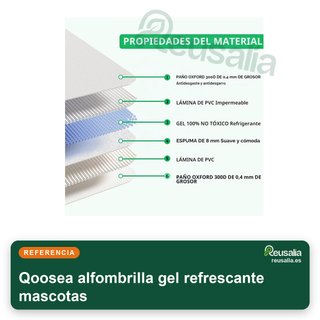 Qoosea alfombrilla gel refrescante mascotas