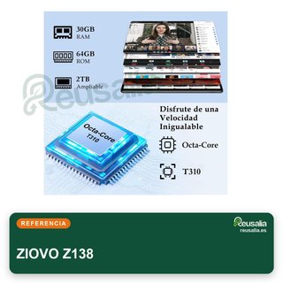 ZIOVO Z138 64GB Azul Tablet niños 10" Android 15