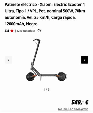 Xiaomi Electric Scooter 4 Ultra Seguro + Matricula