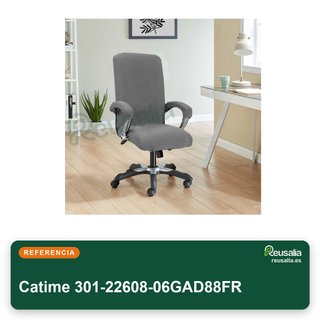 Catime funda silla oficina elástica gris