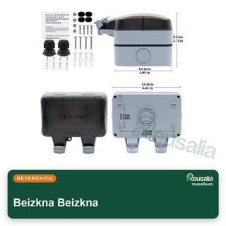 Enchufe exterior impermeable IP66 con interruptor