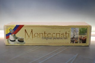 Sombrero Panamá hecho a mano, Montecristi, Ecuador. Nuevo, en su caja.