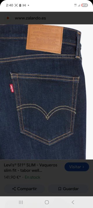 Pantalones Vaqueros Levi's 511 Azul