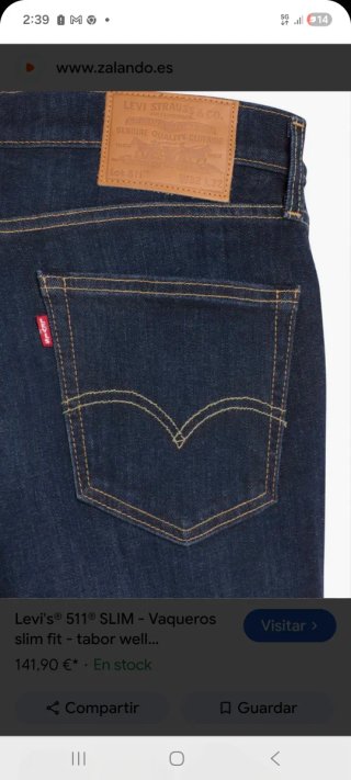 Pantalones Vaqueros Levi's 511 Azul