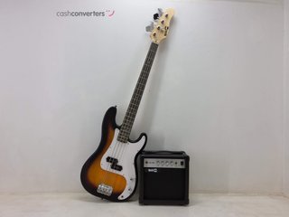 bajo electrico rockjam rjbg01-sk-sb full size bass guitar super kit