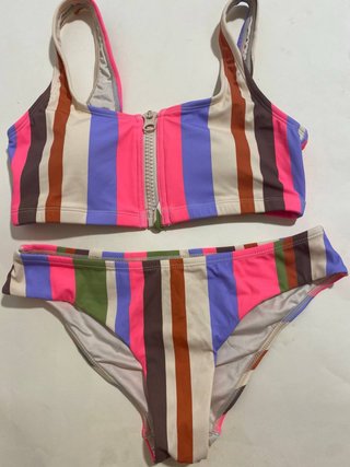 Conjunto Bikini Rayas Multicolor Talla S
