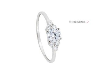 anillo oro 18k con piedra con circonita