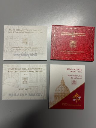 4 Monete da 2 Euro Vaticano 2024-2025