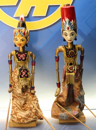 Wayang Golek. Marionetas de varillas de Java, Indonesia. Mediados s.XX.