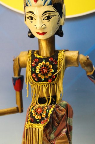 Wayang Golek. Marionetas de varillas de Java, Indonesia. Mediados s.XX.