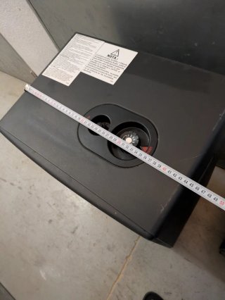 Estufa de gas negra